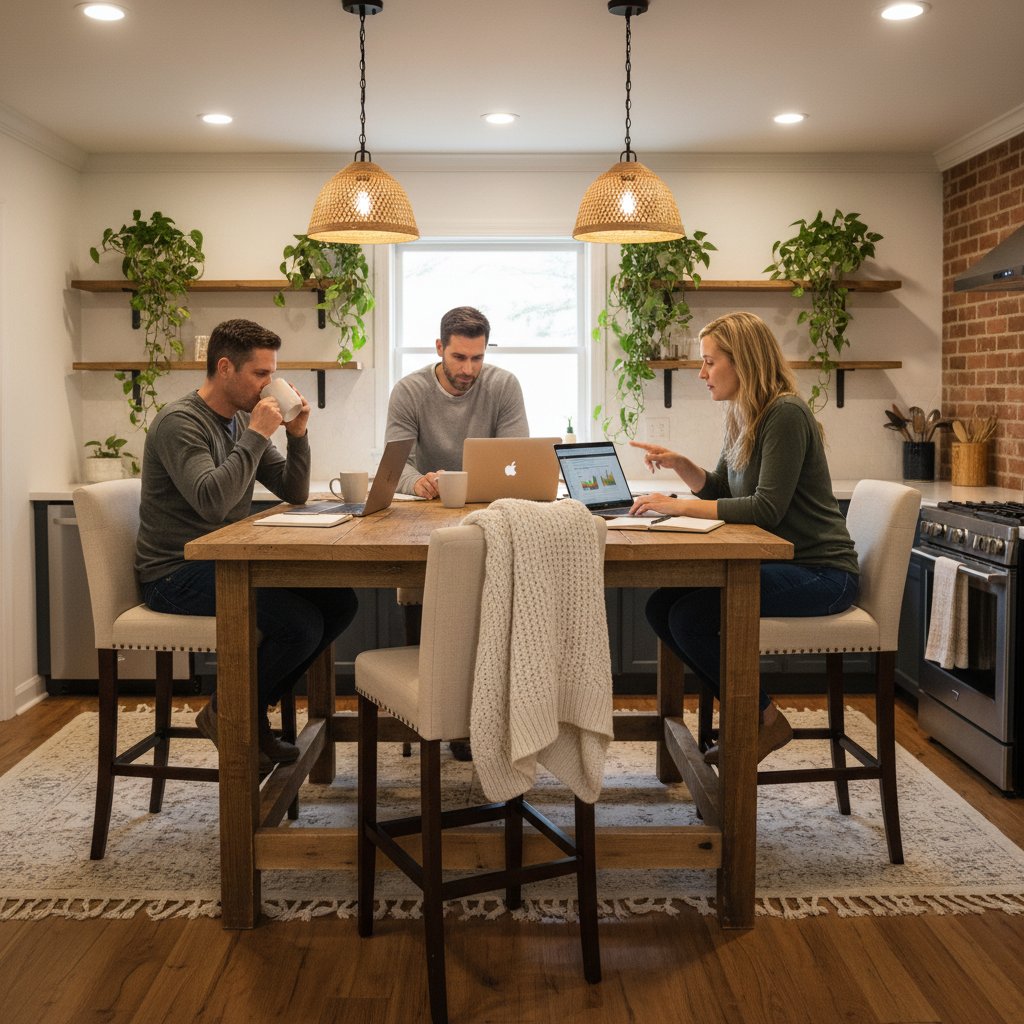 Dorośli Polacy uczący się angielskiego online w domowej atmosferze