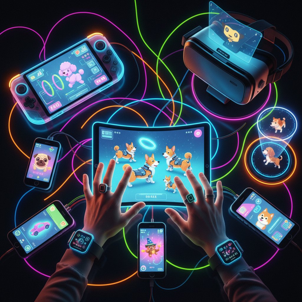 Porównanie różnych gier z opieką nad psem na kilku ekranach