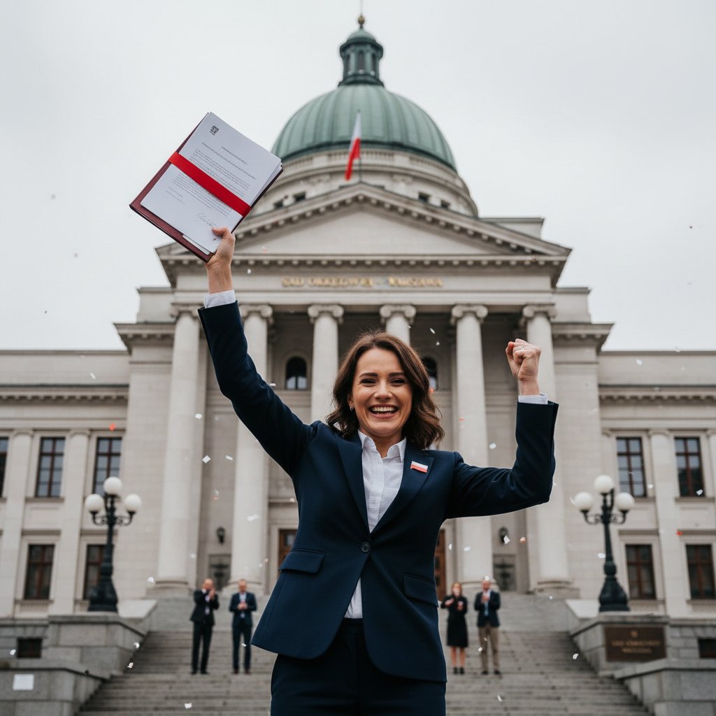 Polka zadowolona po wygranej sprawie z bankiem