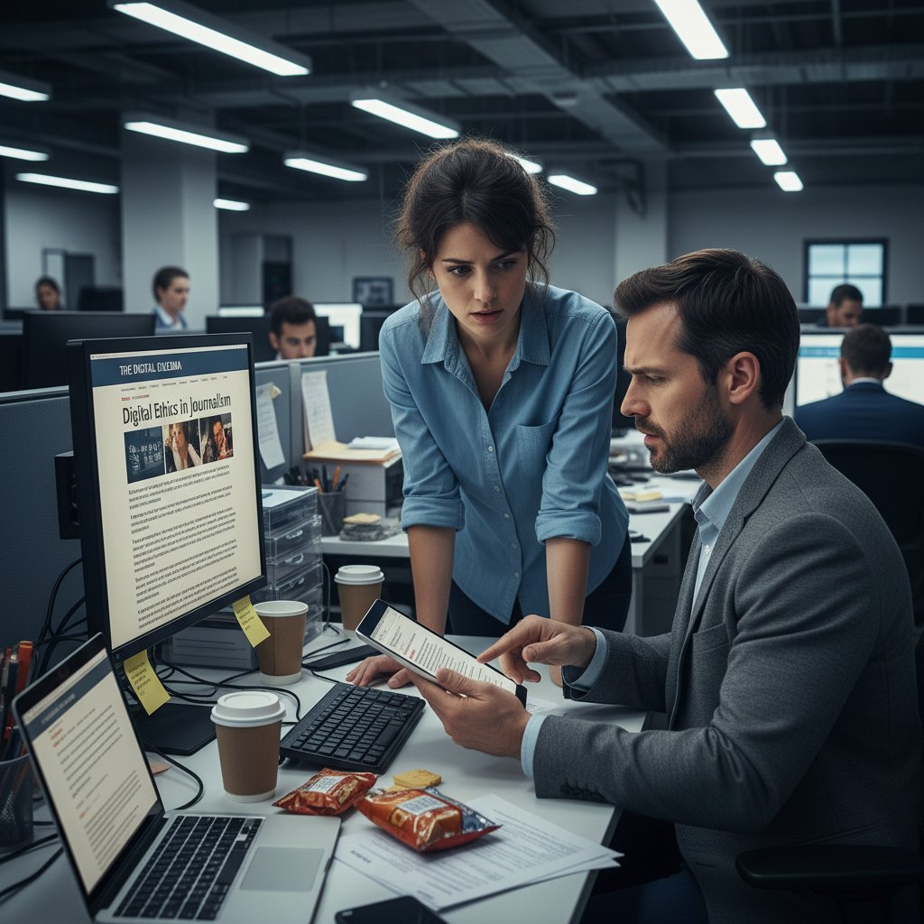 Dwóch redaktorów dyskutuje o etyce edycji cyfrowej