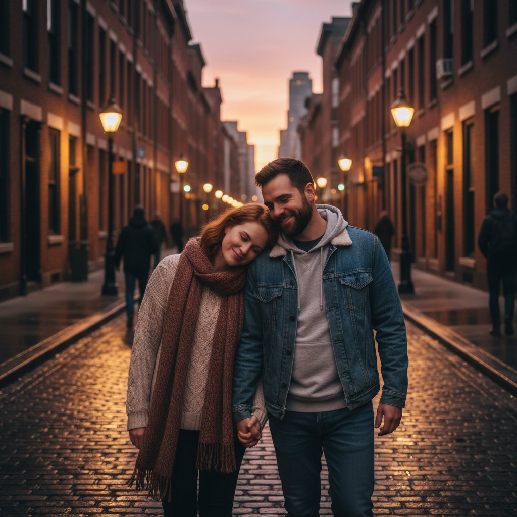 Wspierający się przyjaciele w trudnym momencie na ulicy, pomoc społeczna, przezwyciężanie trudności