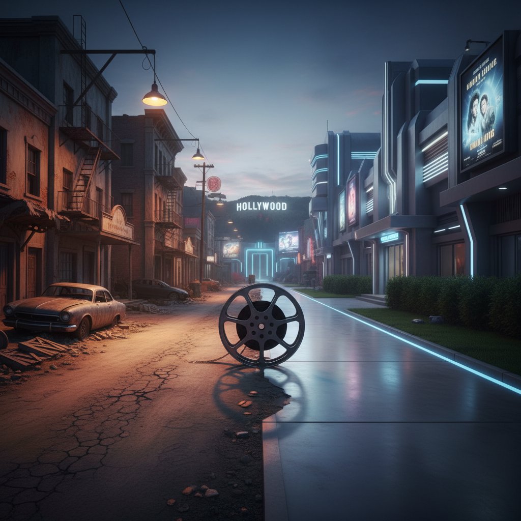 Visual metaphor for indie vs. studio career paths in filmmaking