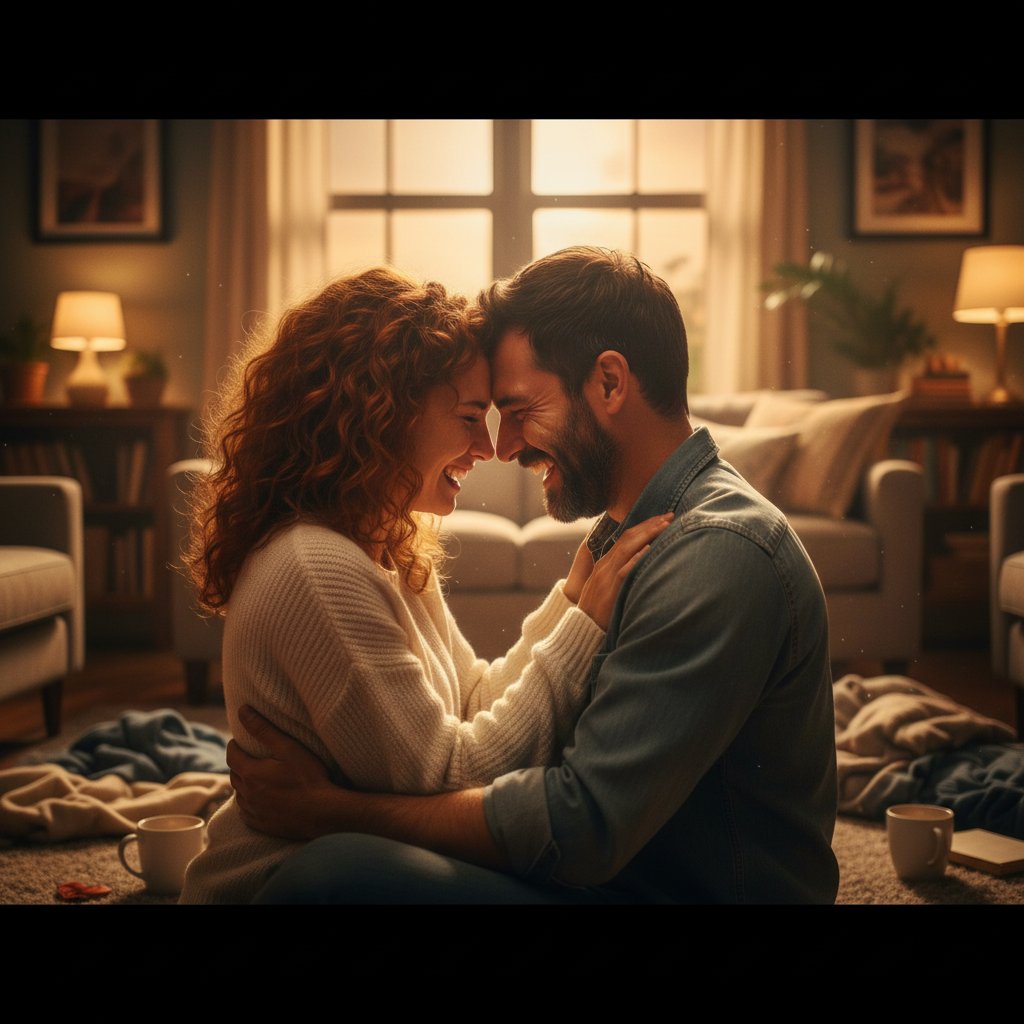 Emotional climax of a relationship movie