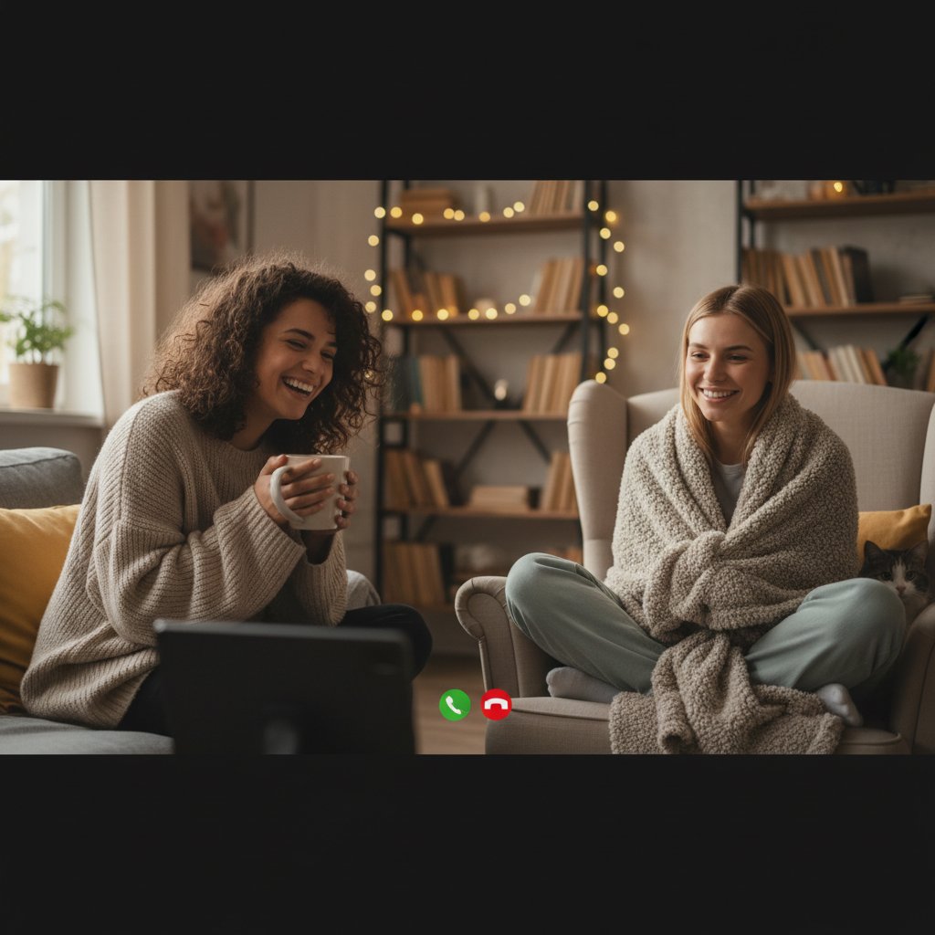 Przyjaźń kobiet pielęgnowana przez wideorozmowy