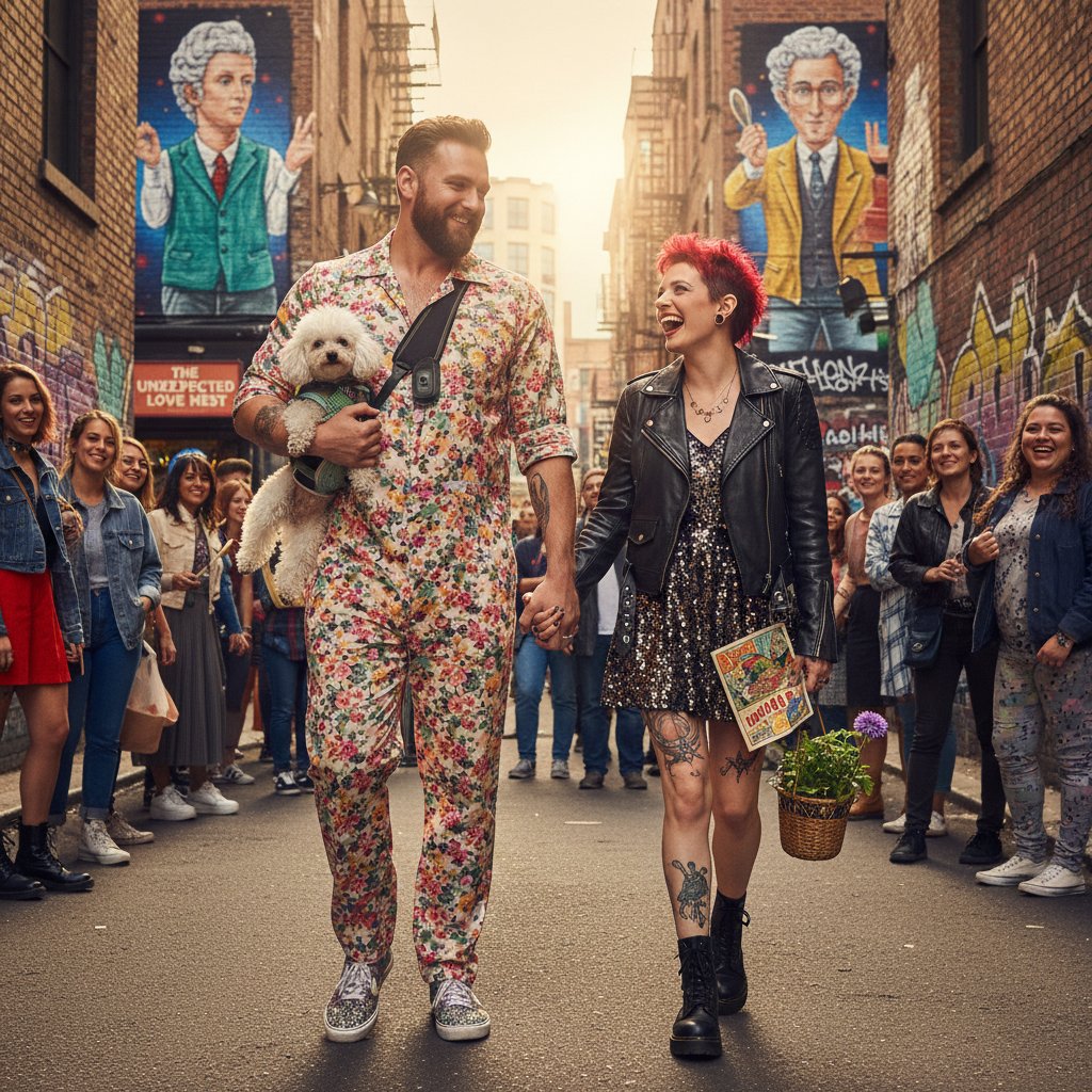 Unconventional romantic comedy couple breaking stereotypes