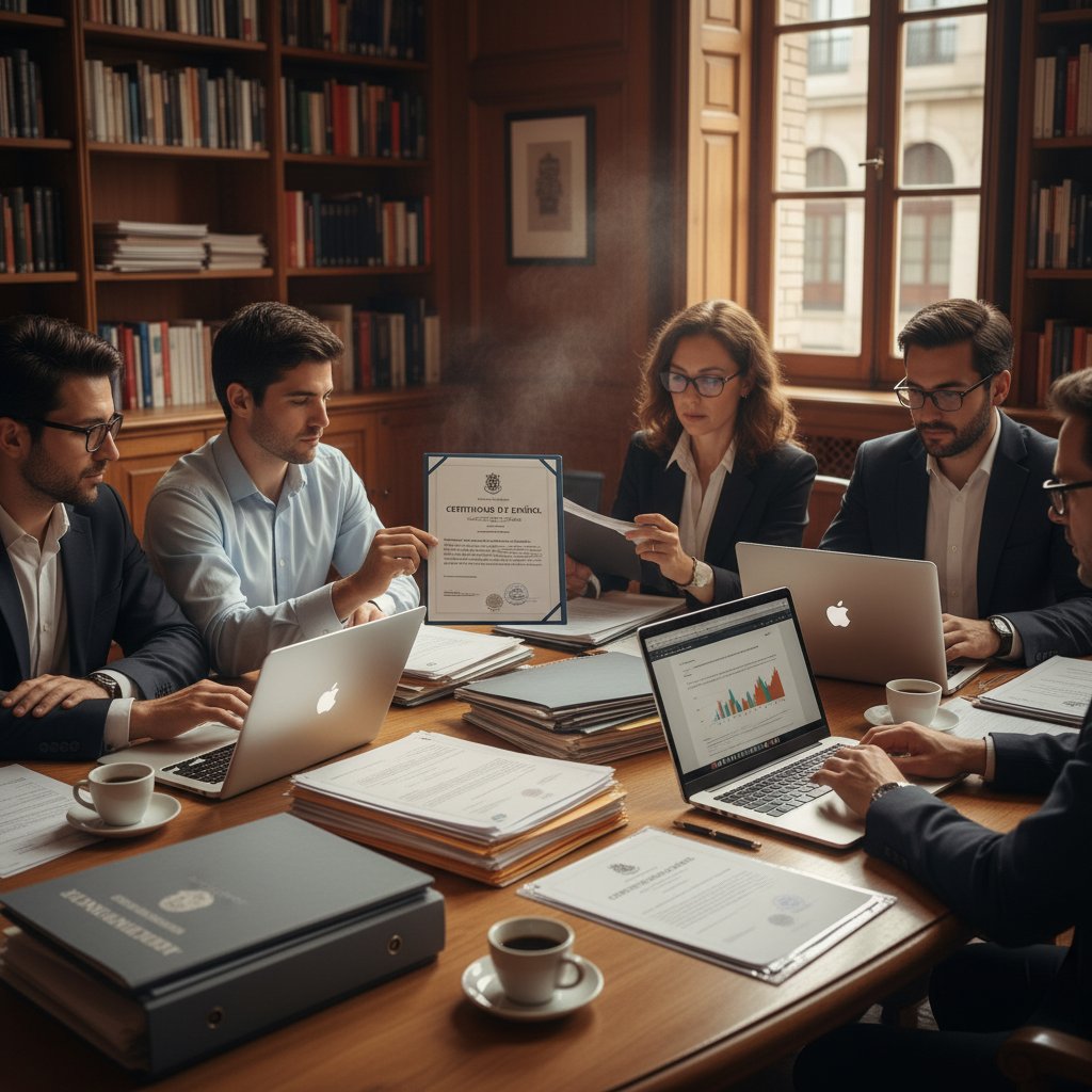 Rekrutacja na uczelnię z certyfikatem hiszpańskim – komisja, dokumenty, laptop