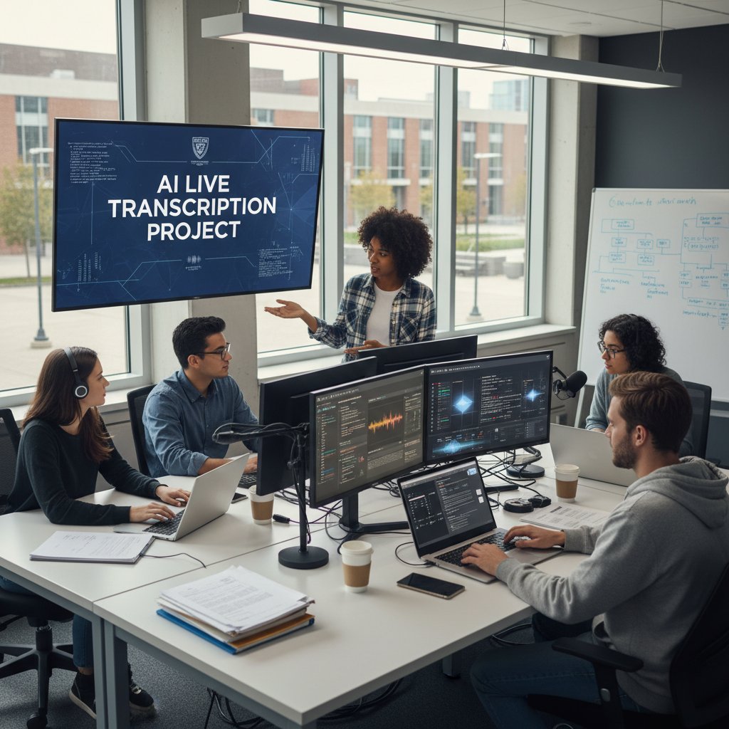 Zespół uczelniany wdrażający AI do transkrypcji podczas spotkania