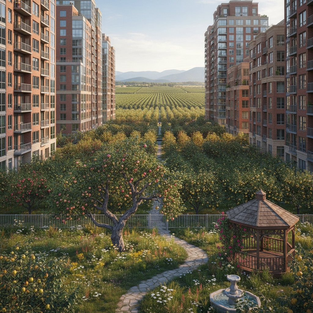 Porównanie drzew owocowych w mieście i na wsi