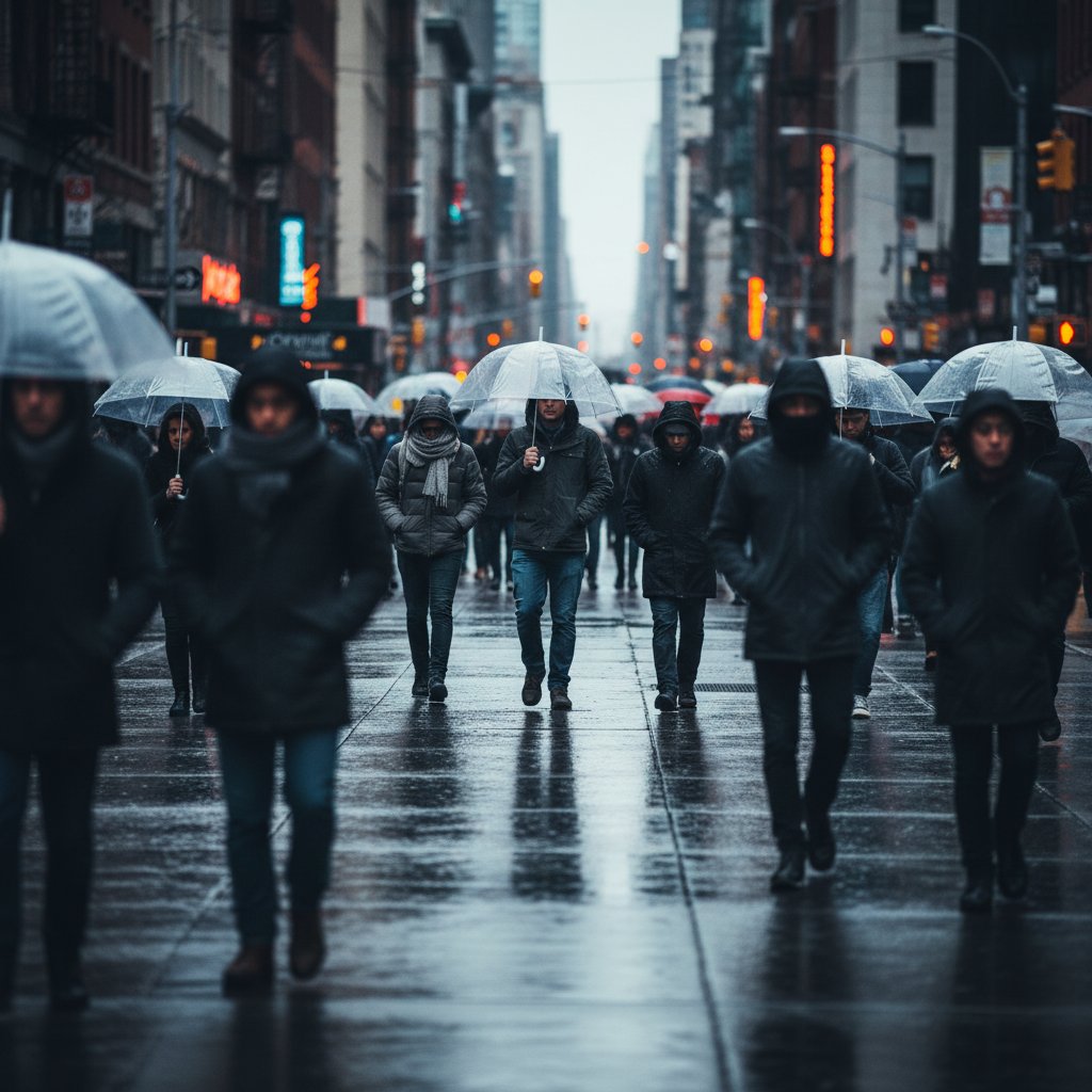 Polacy mijający się na ulicy, każdy zamknięty w swoich myślach