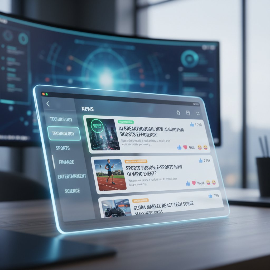 Diverse users reacting to personalized news updates, collage of faces showing surprise, delight, confusion, diversity, news personalization reactions, digital news
