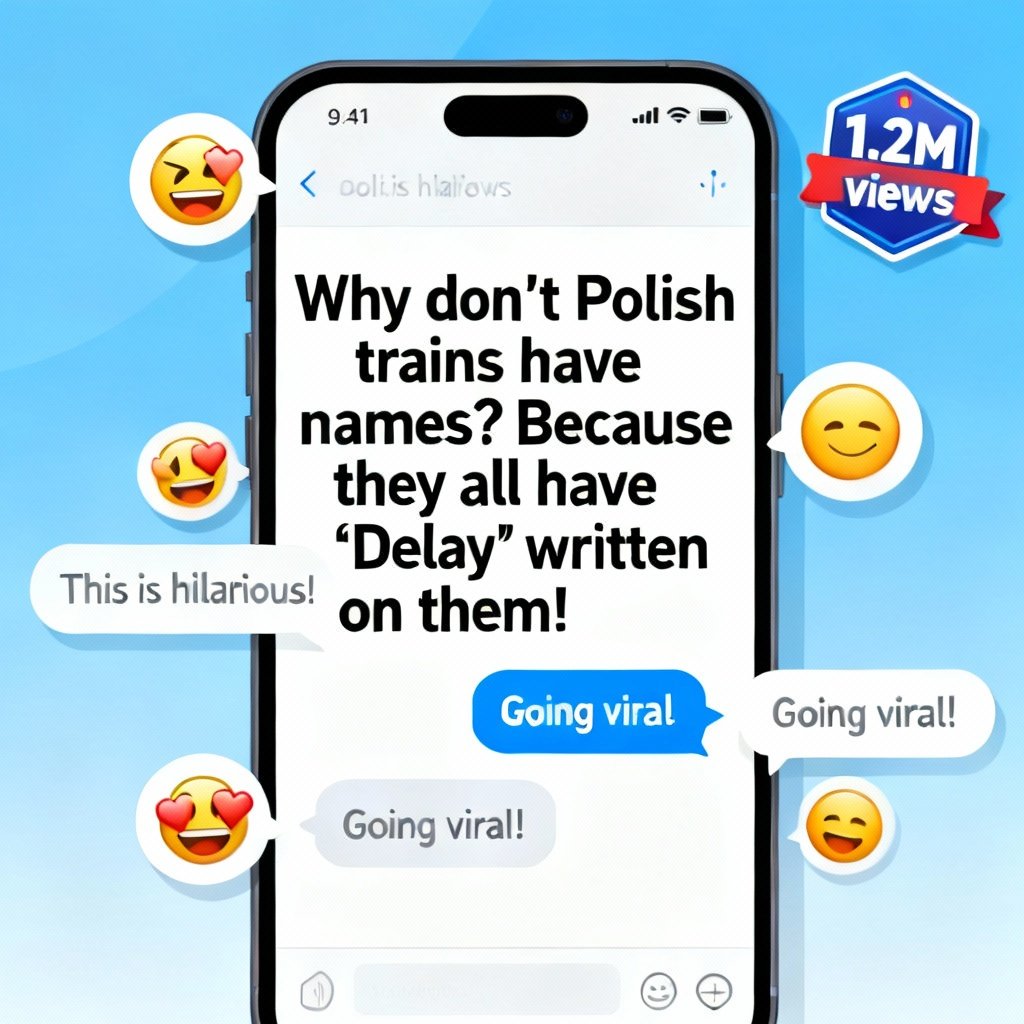 Viralowa rozmowa na czacie – AI-inspirowane zdjęcie ekranu telefonu z kultowym żartem