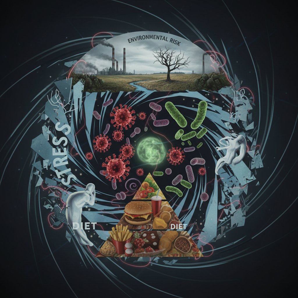 Różne czynniki ryzyka zapalenia tęczówki: wirusy, bakterie, stres, dieta, środowisko