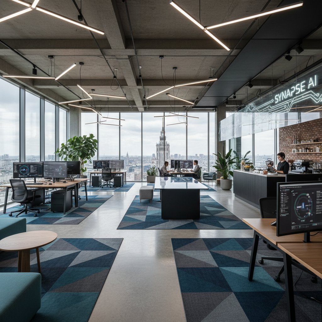 Warszawska siedziba startupu AI, symbol nowoczesności