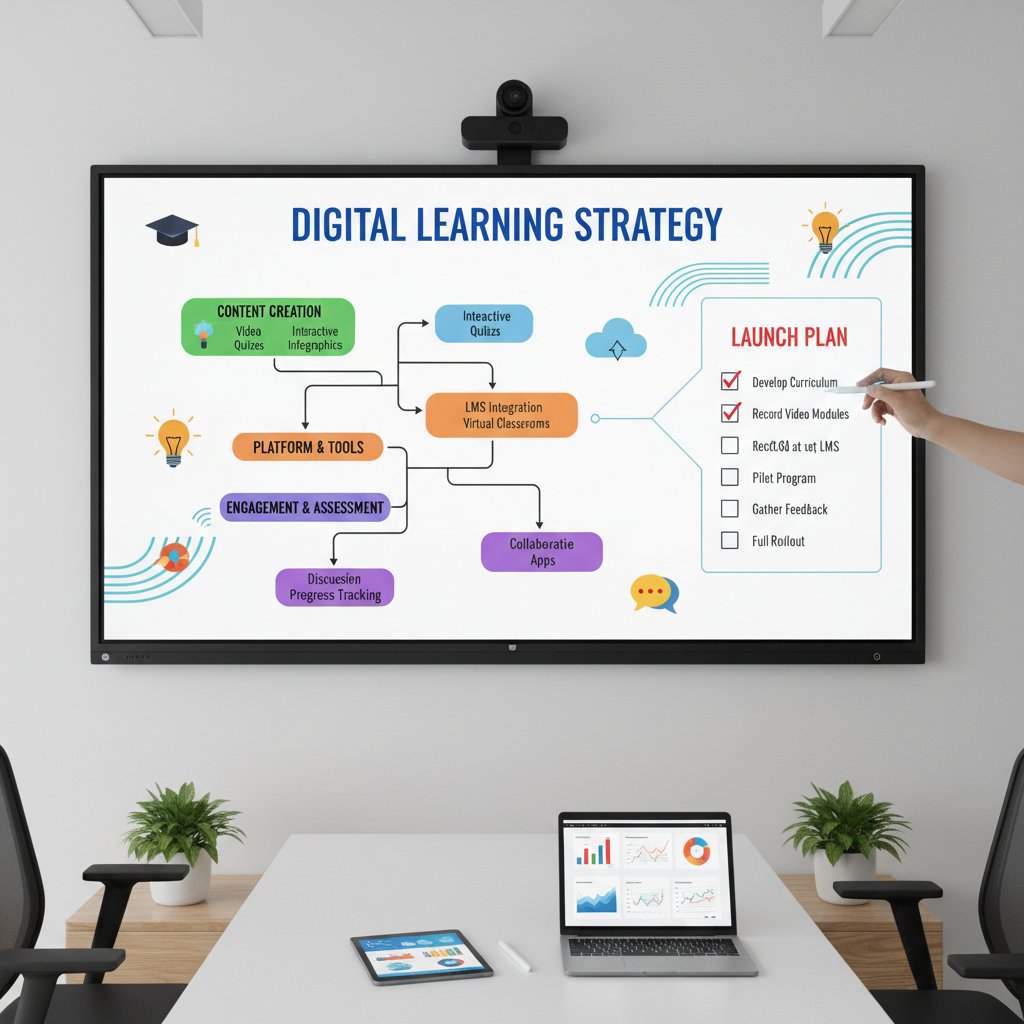 Notatka na tablicy z planem sesji burzy mózgów online, checklist