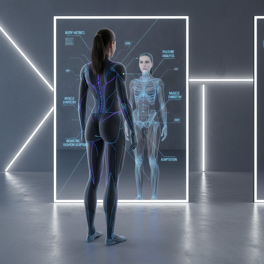 Kobieta analizująca swoją sylwetkę w lustrze, skupiona na szczegółach stylizacji