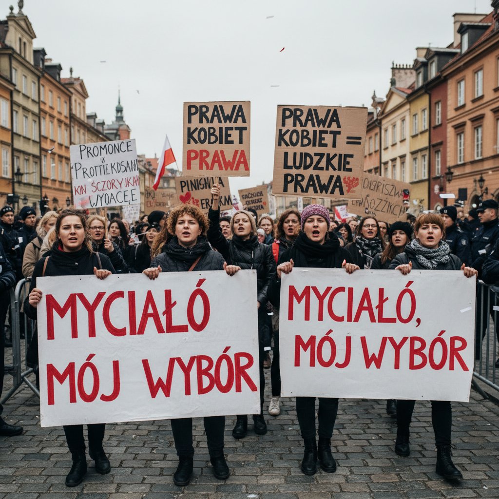 Marsz kobiet walczących o świadomość endometriozy w Polsce