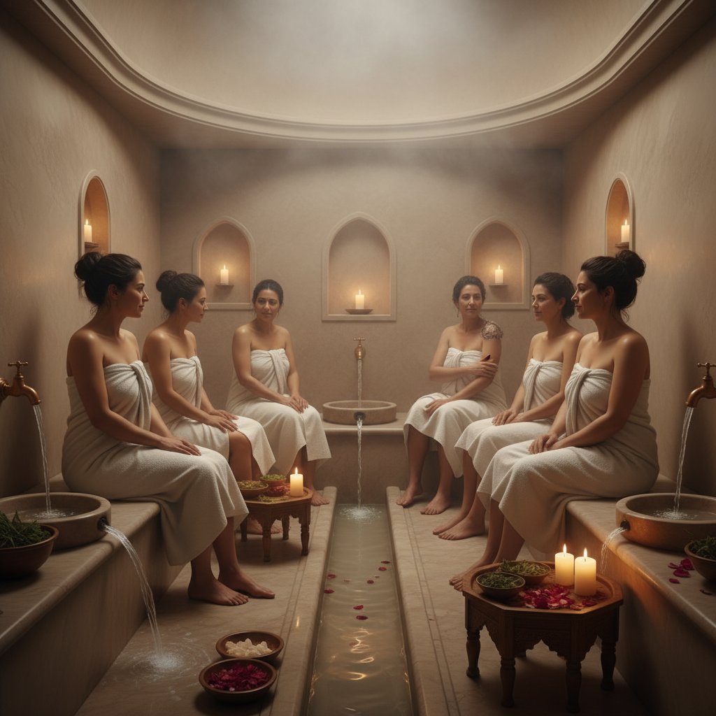Symboliczny obraz solidarności kobiet podczas rytuału hammamu