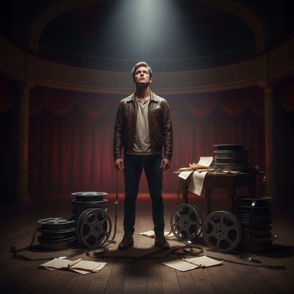 Young Ryan Reynolds in early career, symbolic start in Hollywood