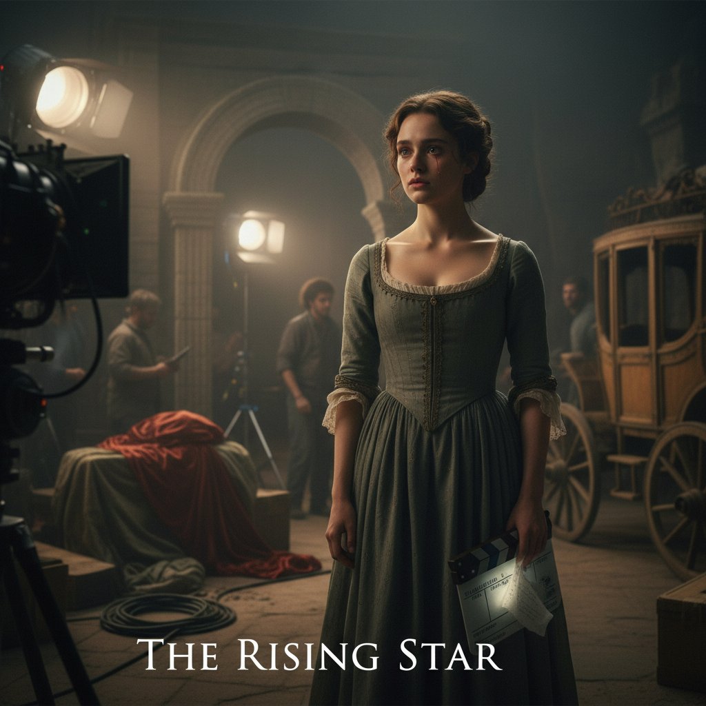 Young Brie Larson on early film set, capturing ambition and vulnerability