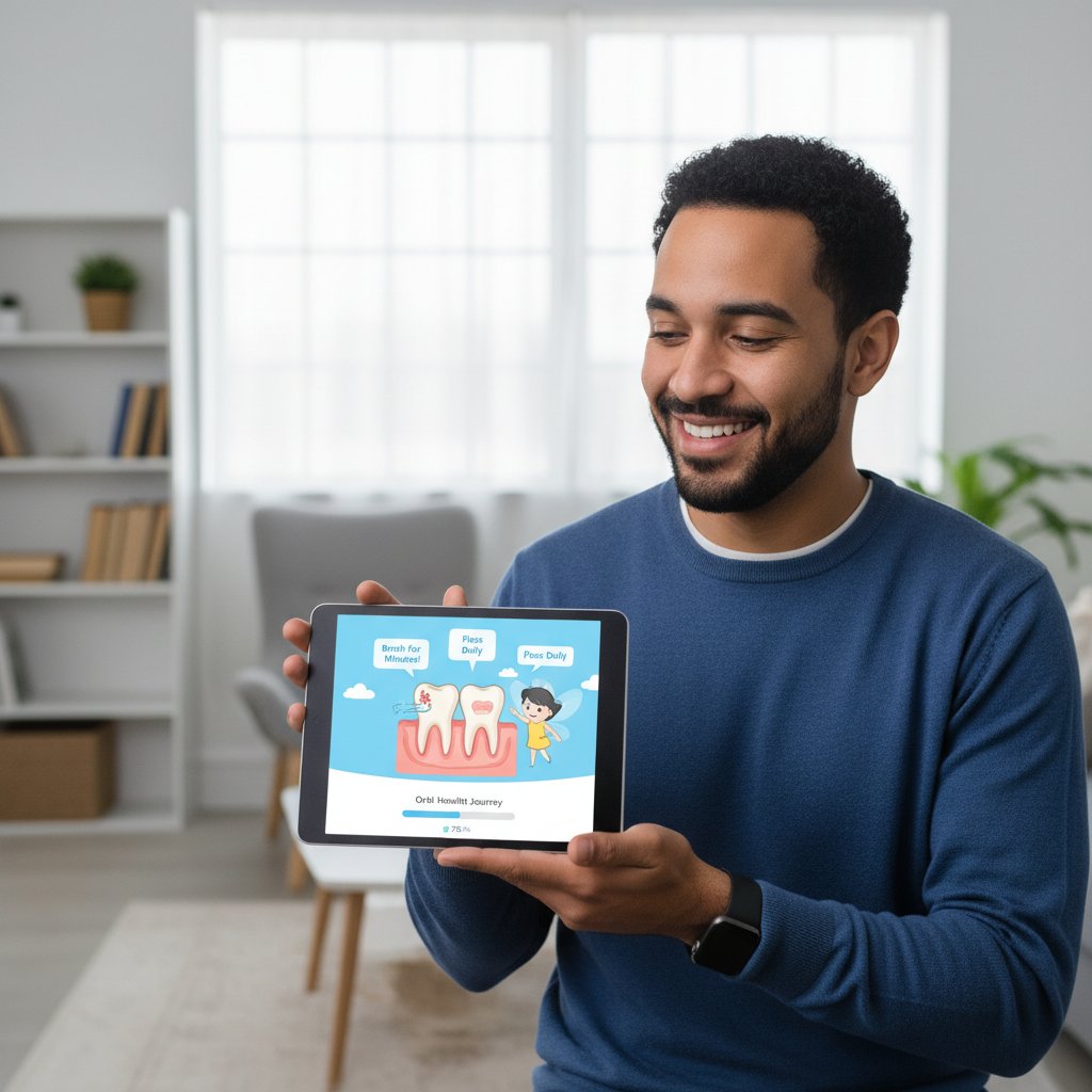 Młody mężczyzna korzystający z aplikacji zdrowotnej na telefonie – nowoczesna edukacja zdrowotna