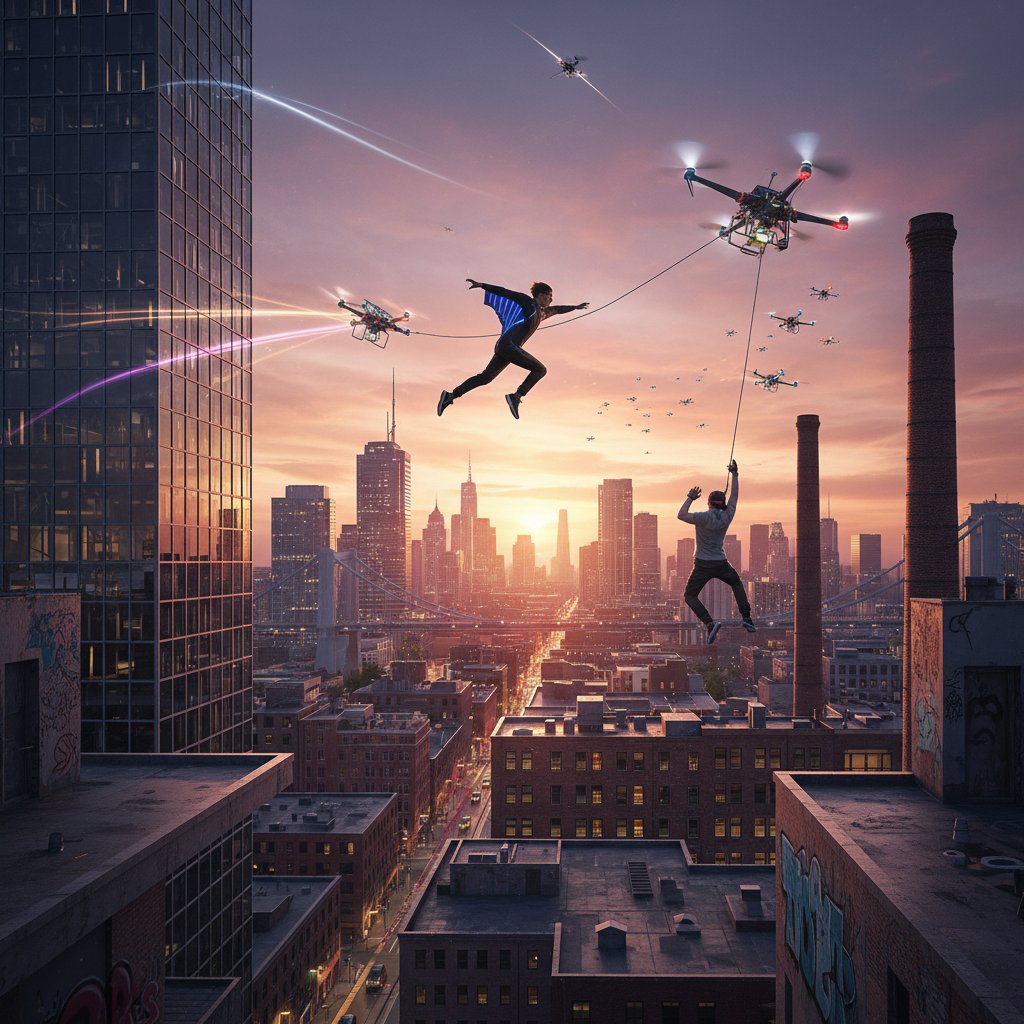 Młodzież uprawiająca nietypowy sport w miejskim krajobrazie, alternatywne sporty weekendowe