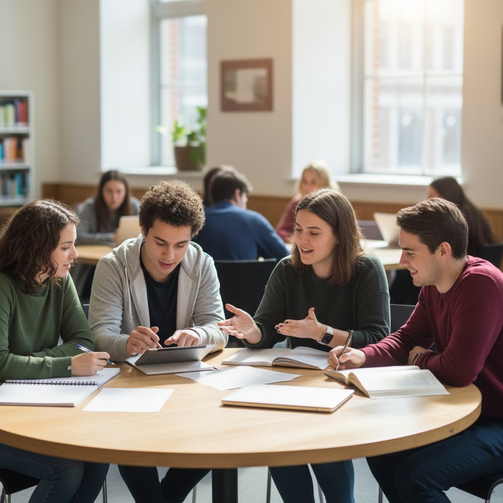 Młoda osoba uczy się komunikacji z grupą osób, rozwijanie relacyjności w praktyce
