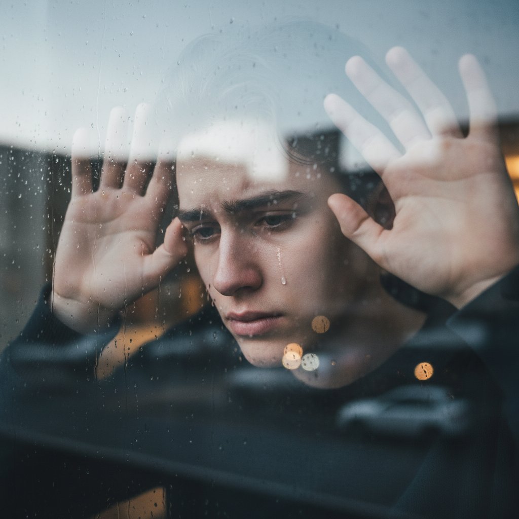 Portret młodej osoby zamyślonej przy oknie – codzienność z dysregulacją