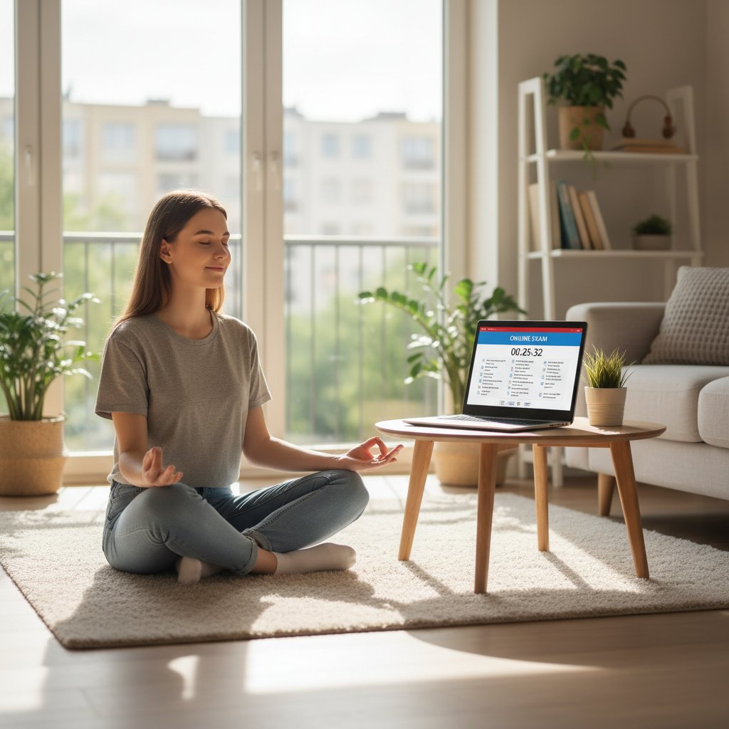 Medytacja przed egzaminem online w domu