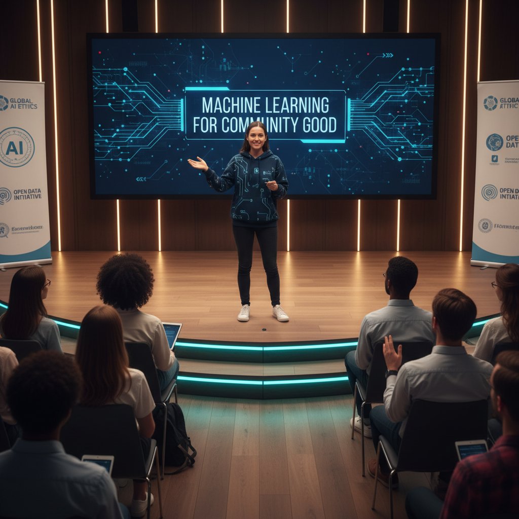 Młody programista prezentuje pierwszy projekt ML na spotkaniu społeczności, pierwsze sukcesy