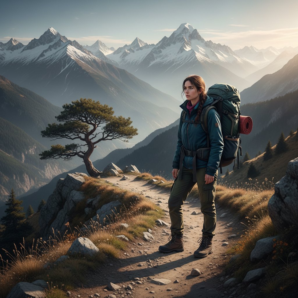Młoda kobieta samotnie na szlaku górskim – odkrywanie siebie podczas samotnych aktywności