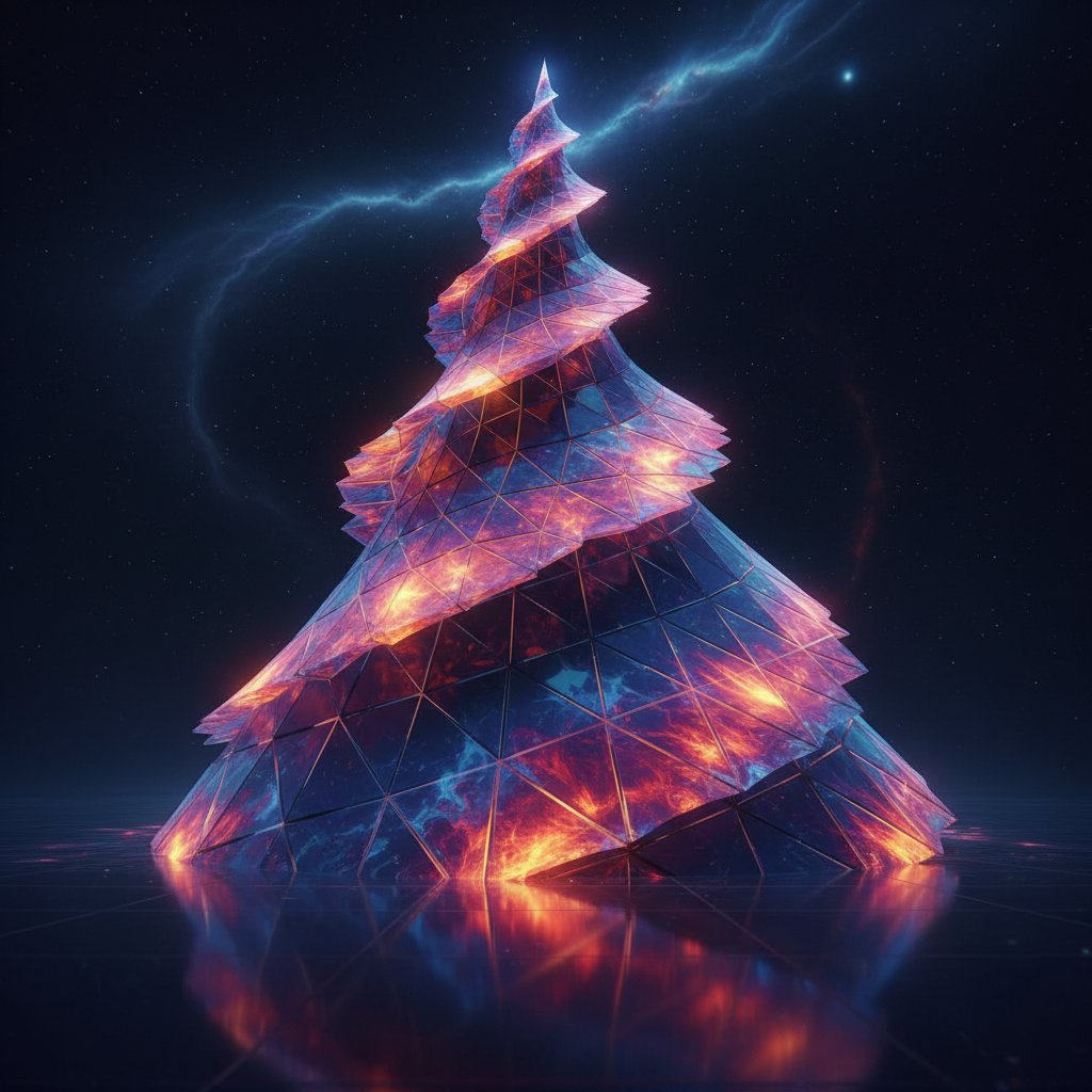 Ewolucja piramidy potrzeb Maslowa do spiralnej formy transcendencji, wizualizacja abstrakcyjna
