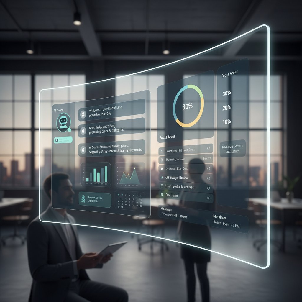 AI chatbot interface automating complex entrepreneur task, boosting workflow productivity