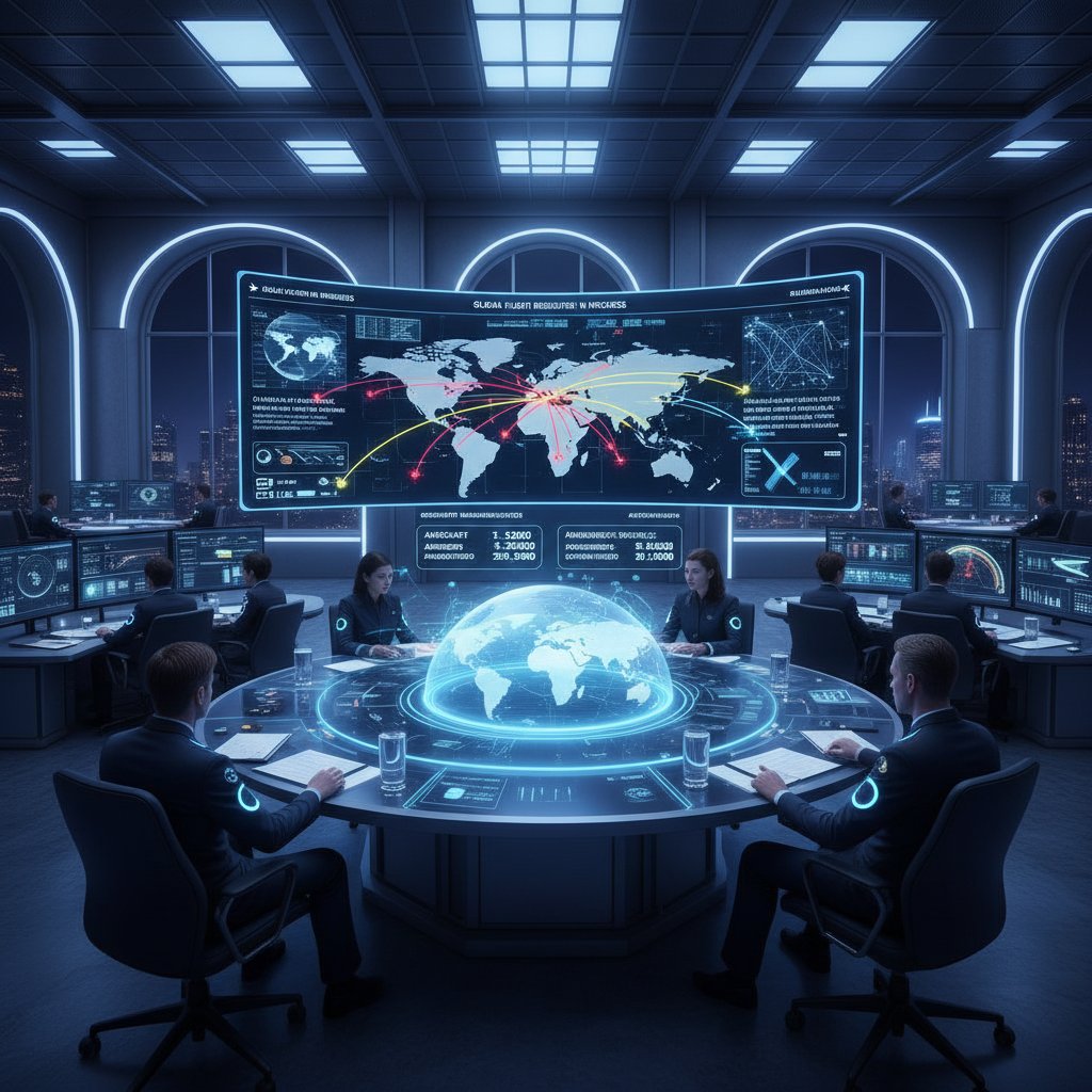 AI-driven operations center proactively rerouting flights and managing disruptions
