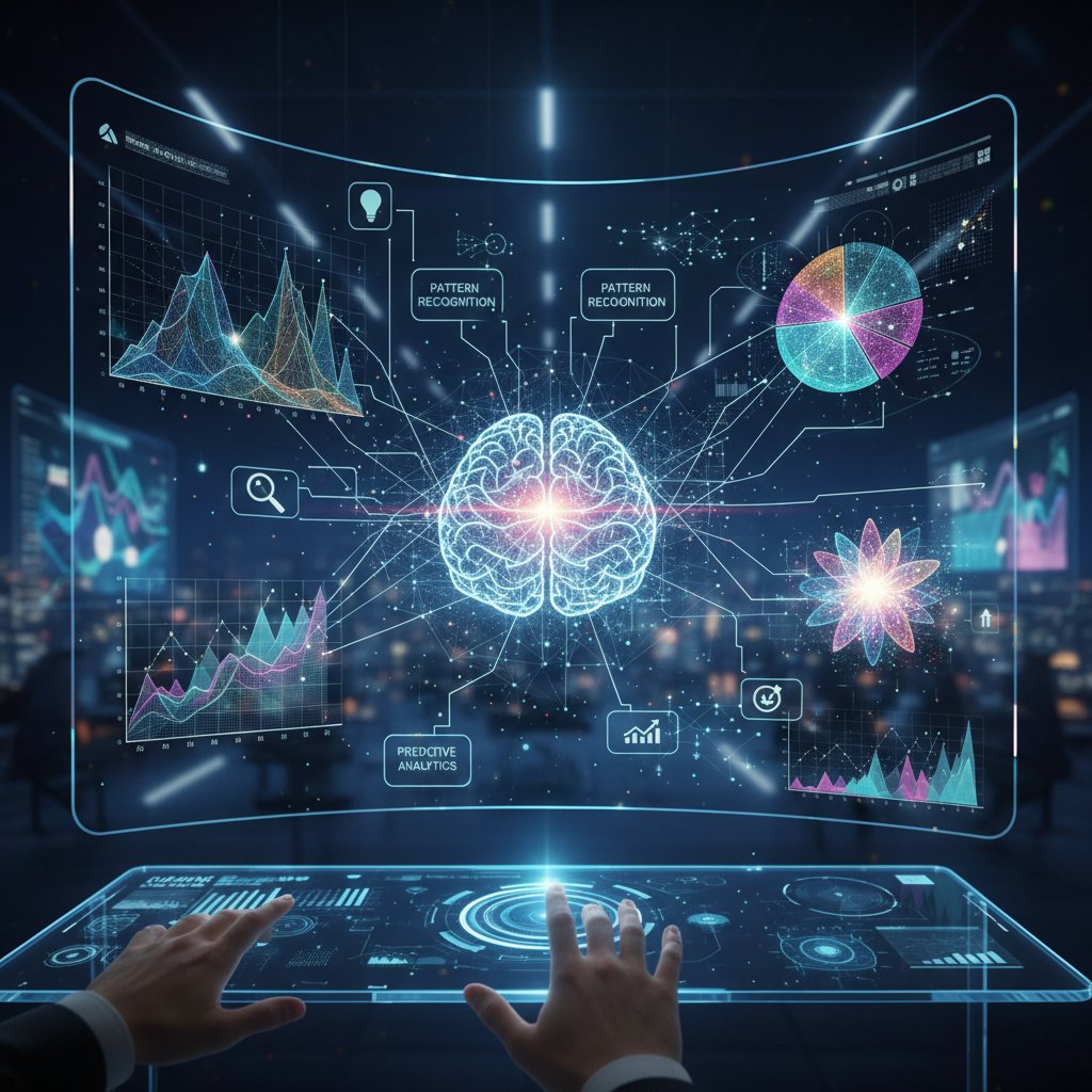 AI-generated data insights displayed over a digital contract, illustrating new possibilities in document imaging