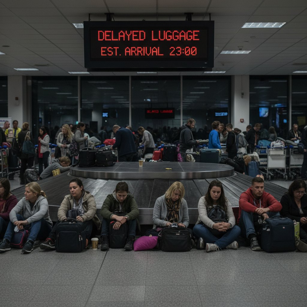 Taśma bagażowa na lotnisku jako źródło frustracji w opiniach