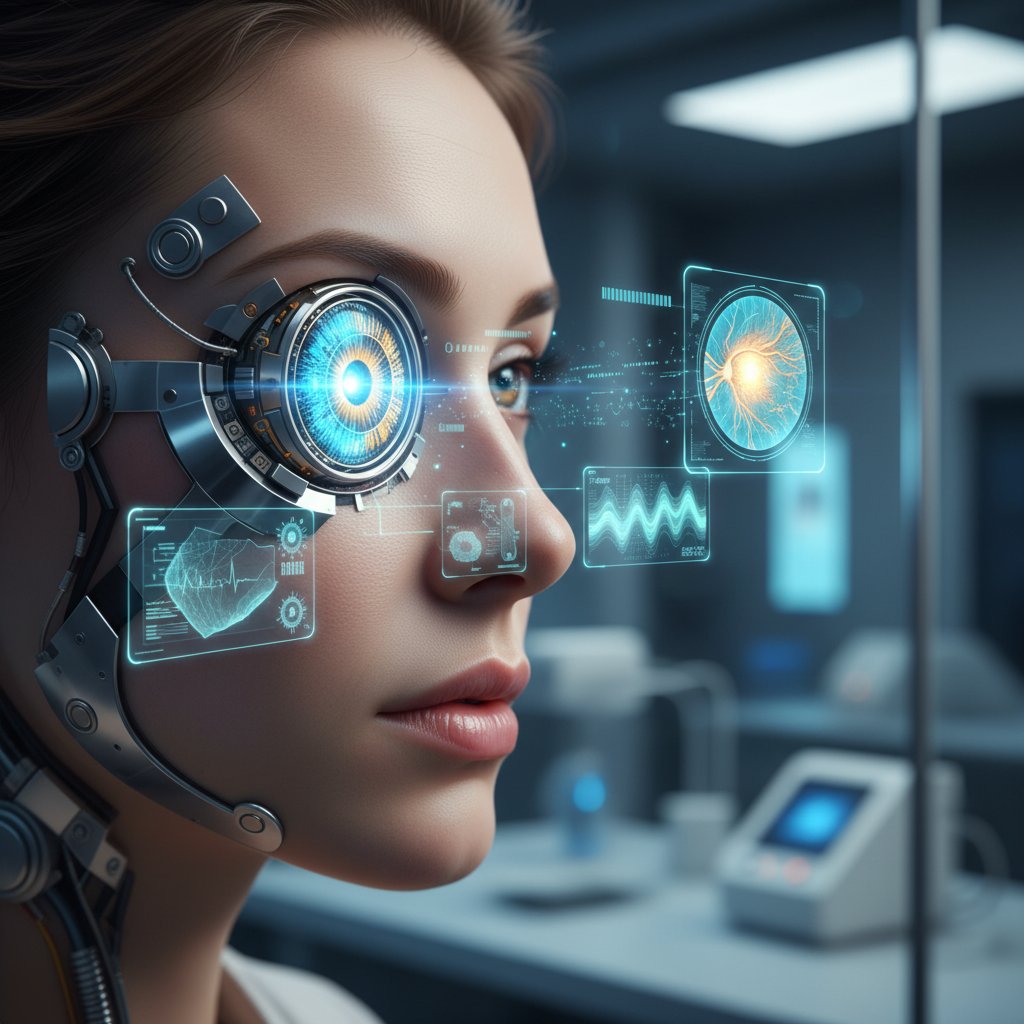 Koncepcyjny obraz technologii bionicznego oka