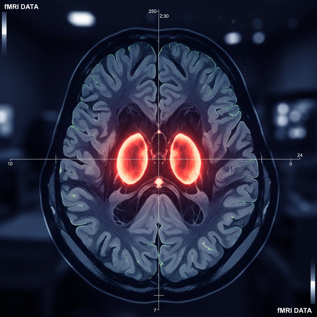 Skan mózgu z wyróżnioną ciałem migdałowatym — badania nad psychopatią