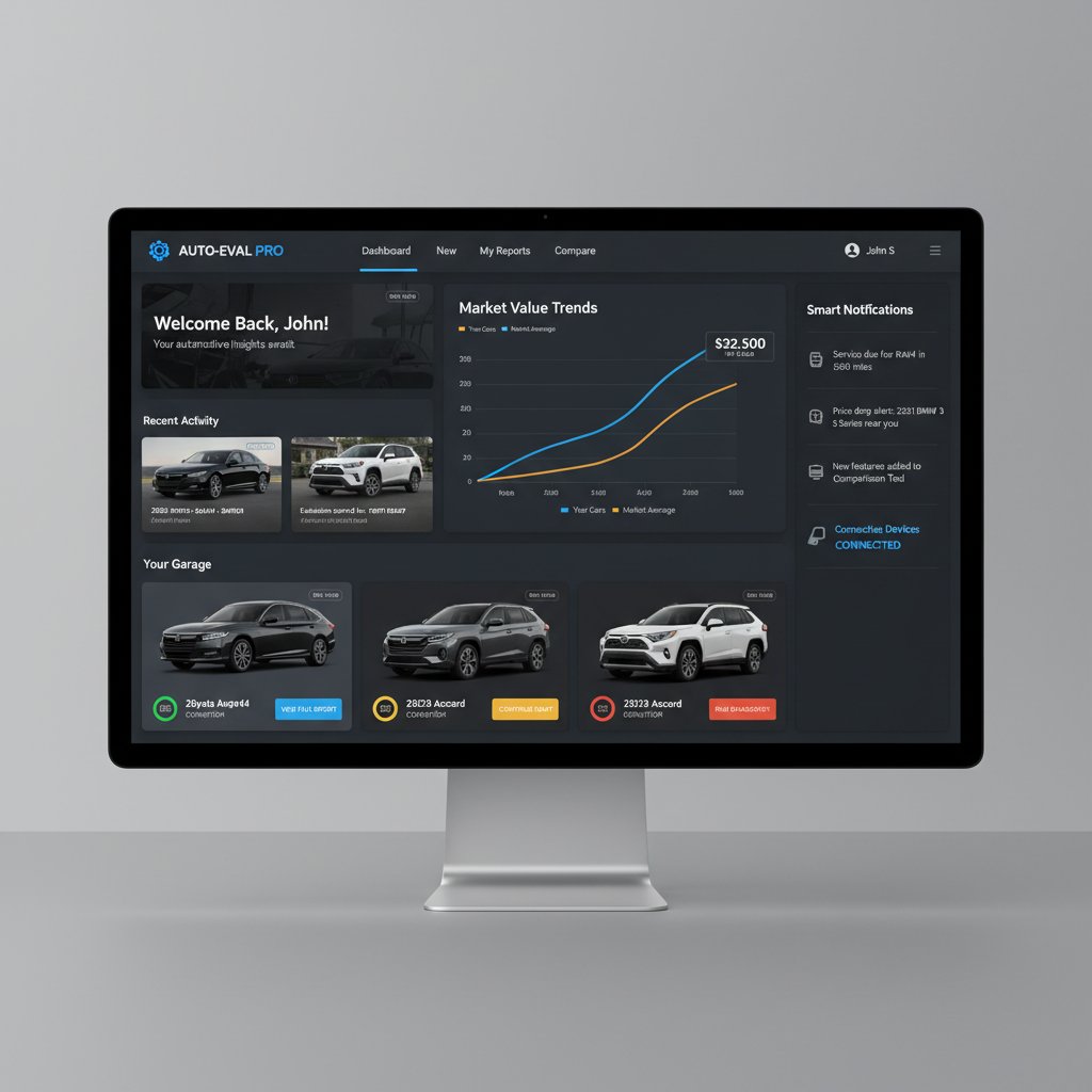 Modern photo of users evaluating cars with digital interfaces