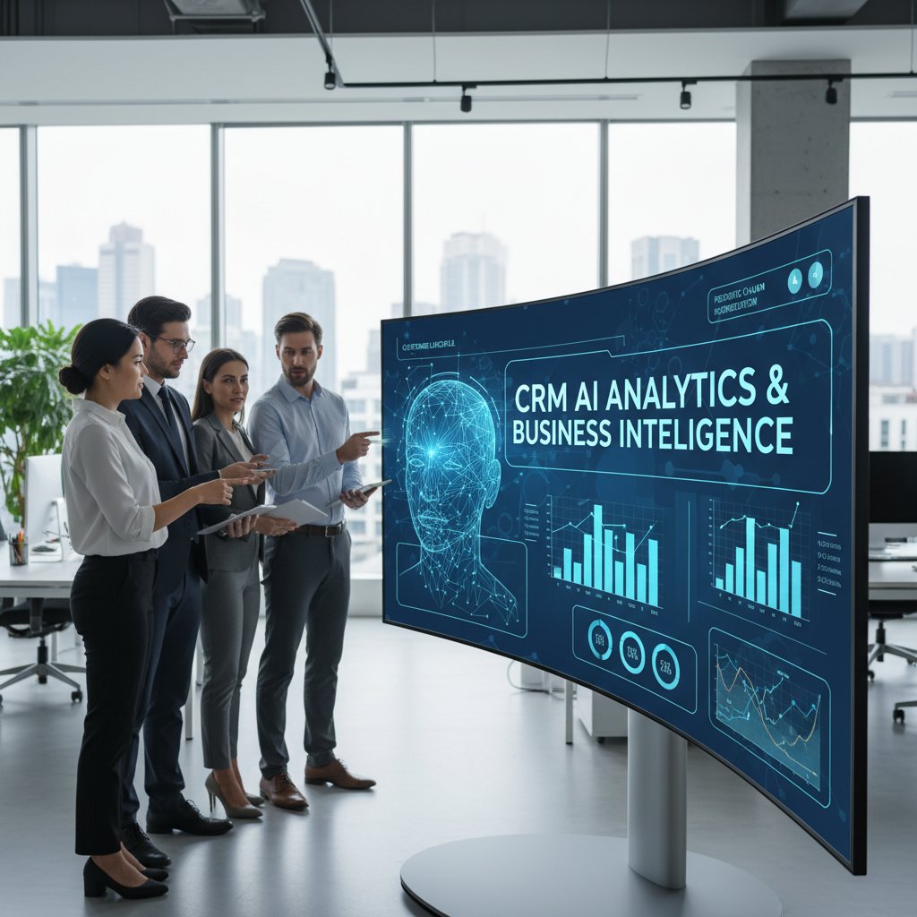 Specjalista analizujący dane AI w systemie CRM