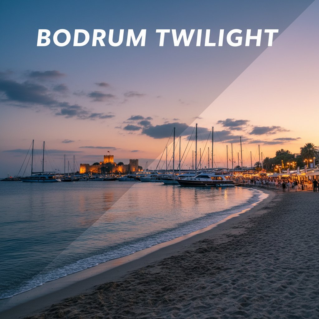 Sezonowość Bodrum: tłum w marinie i pusta plaża jako kontrast
