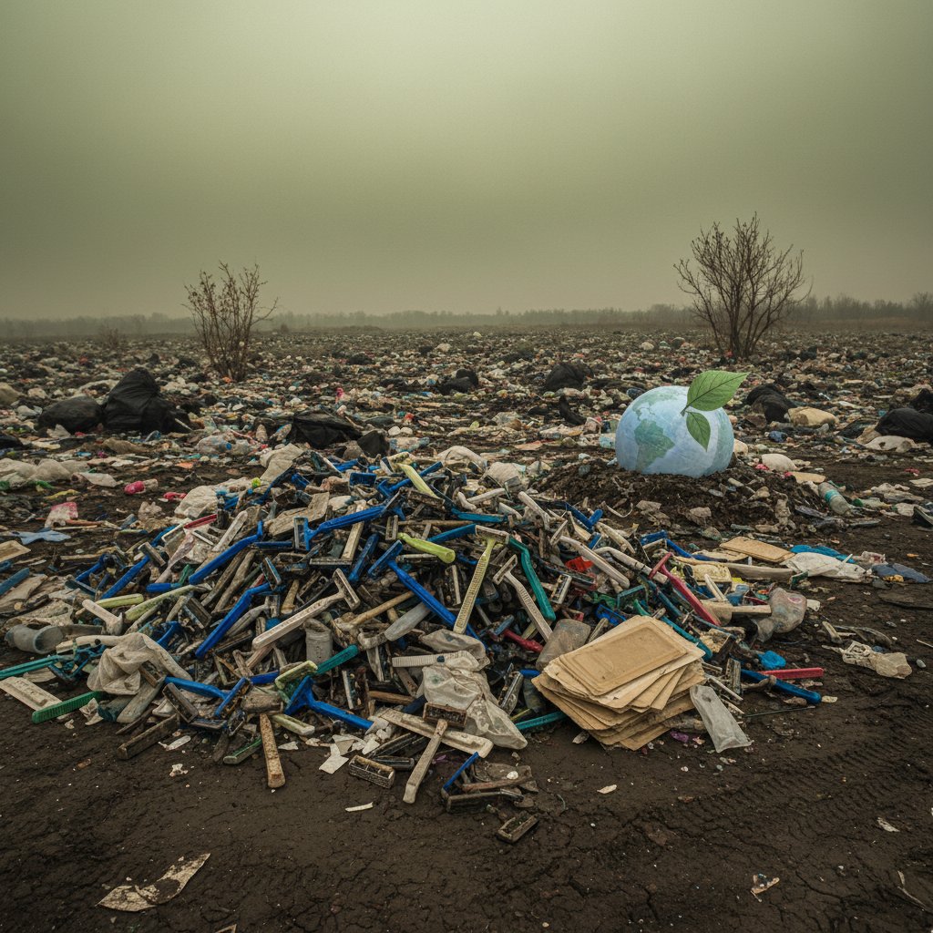 Odpady po depilacji a środowisko – zdjęcie plastikowych maszynek i pasków woskowych