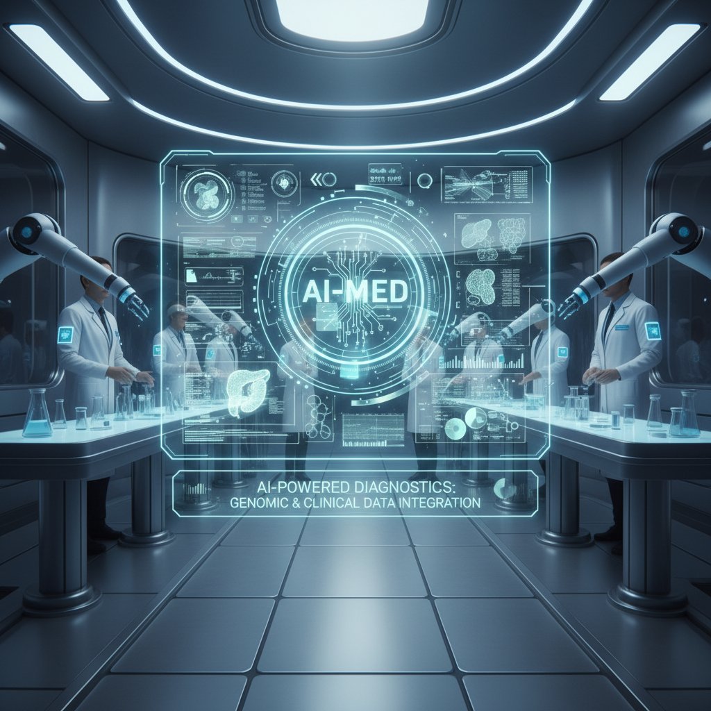 Sztuczna inteligencja analizująca dane medyczne, symbol nowoczesnej diagnostyki