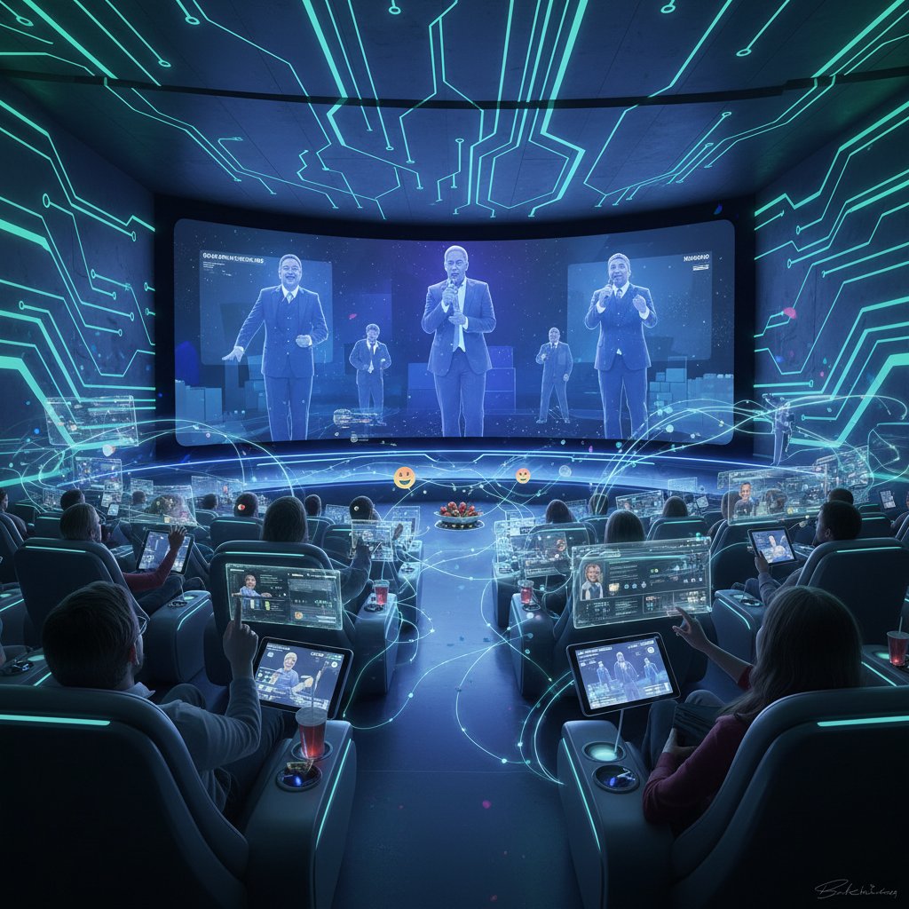 Interactive comedy experience with audience input
