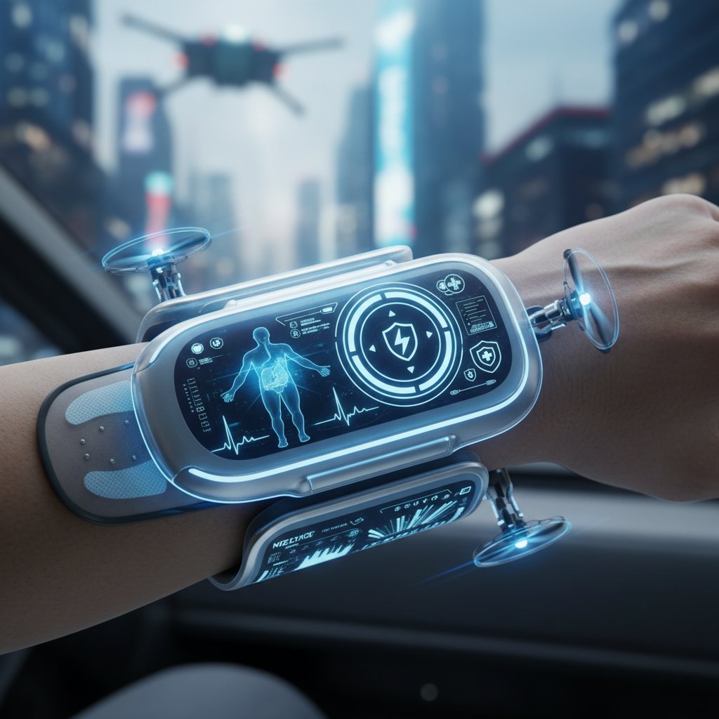 Nowoczesne, futurystyczne urządzenie EMS zintegrowane z technologią smart