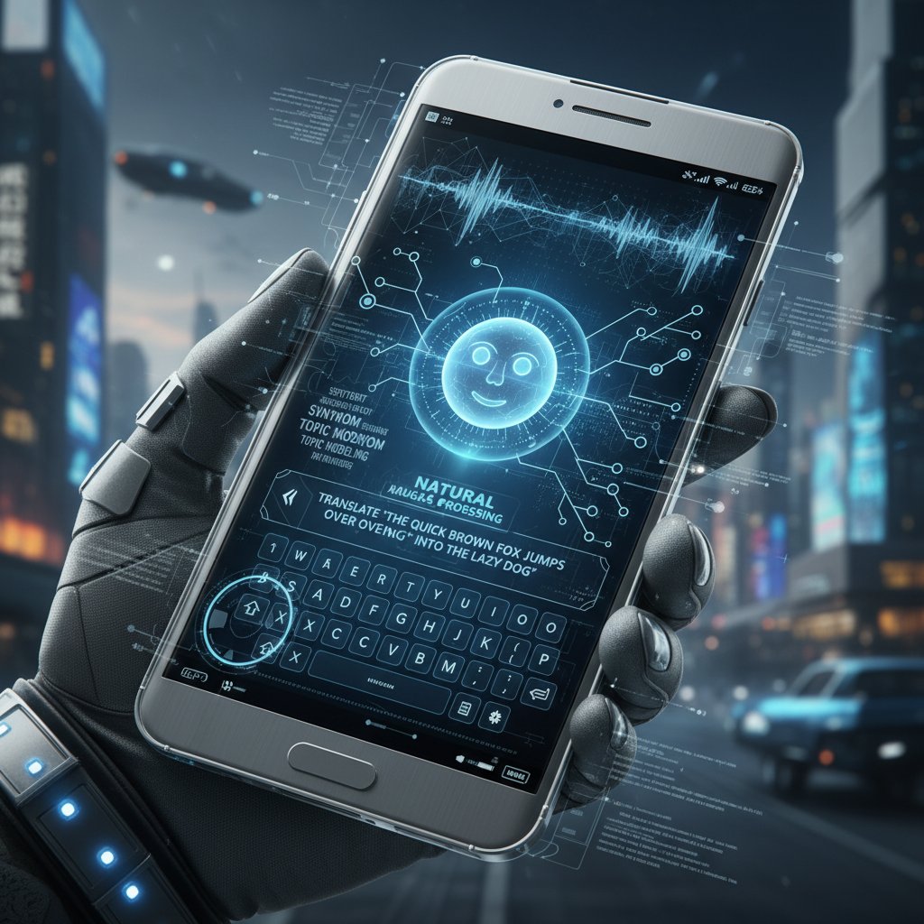 Smartfon z aplikacją AI wspierającą ćwiczenia NLP