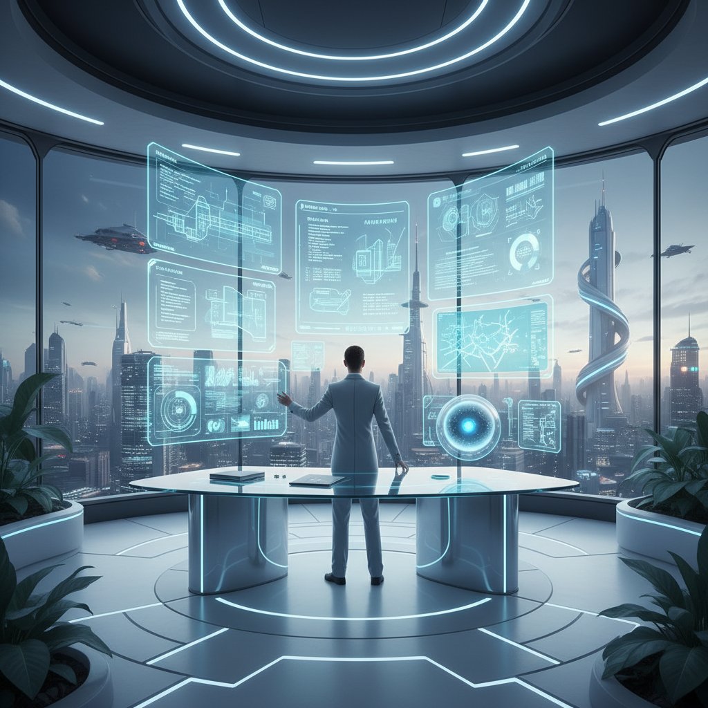 Futuristic project documentation with AI, showing the next wave of generate project documents innovation