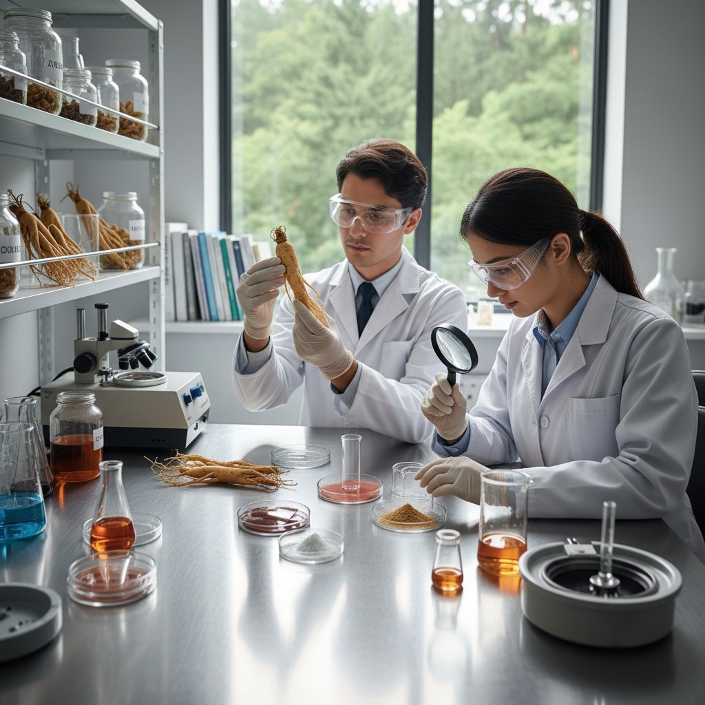 Badania naukowe nad żeń-szeniem w laboratorium