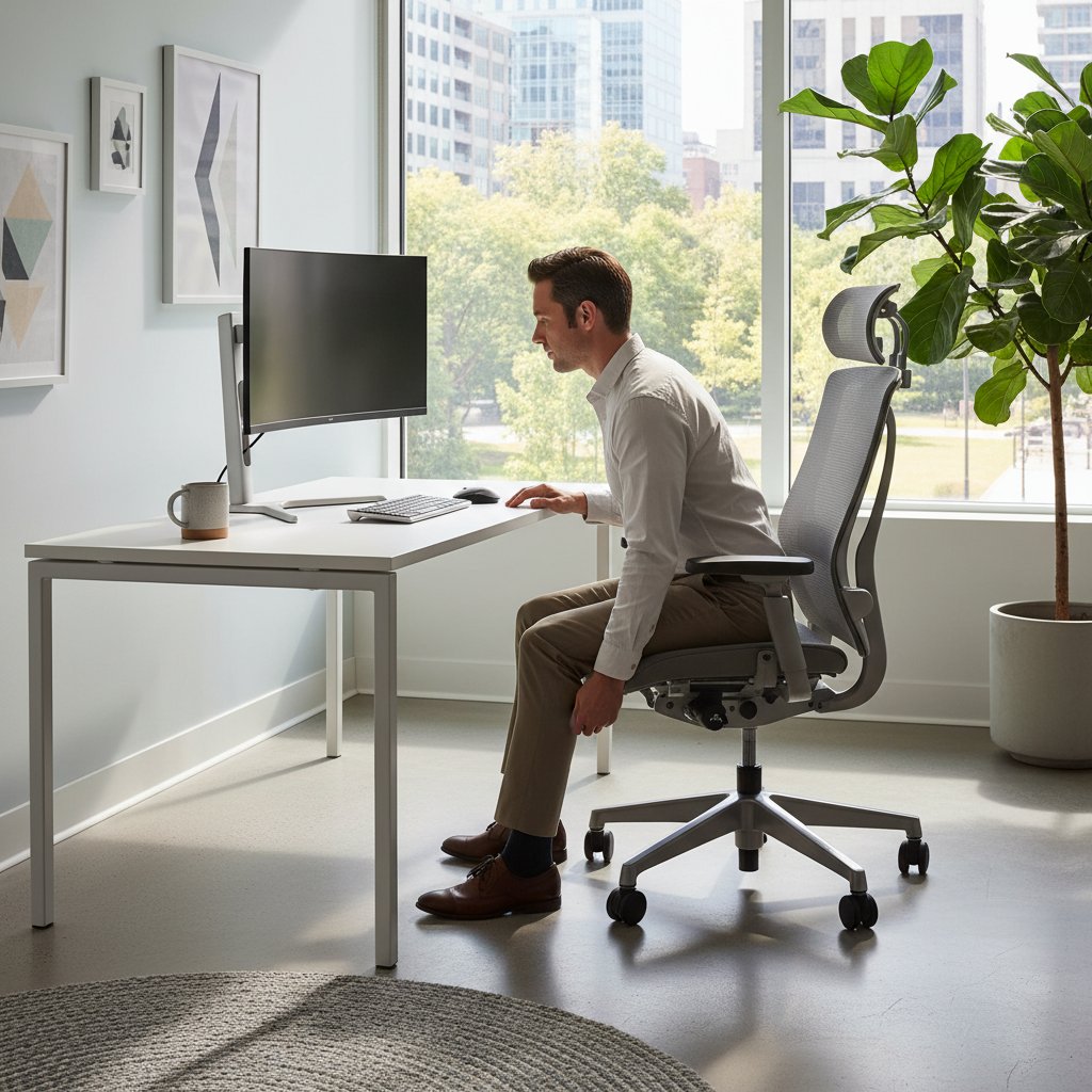 Ergonomiczne miejsce pracy dla osoby z kifozą