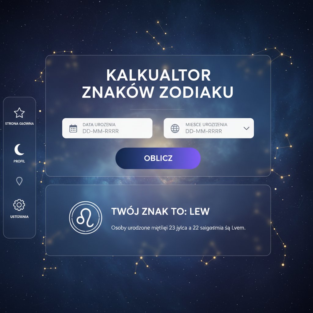 Nowoczesny kalkulator zodiaku z polskim interfejsem