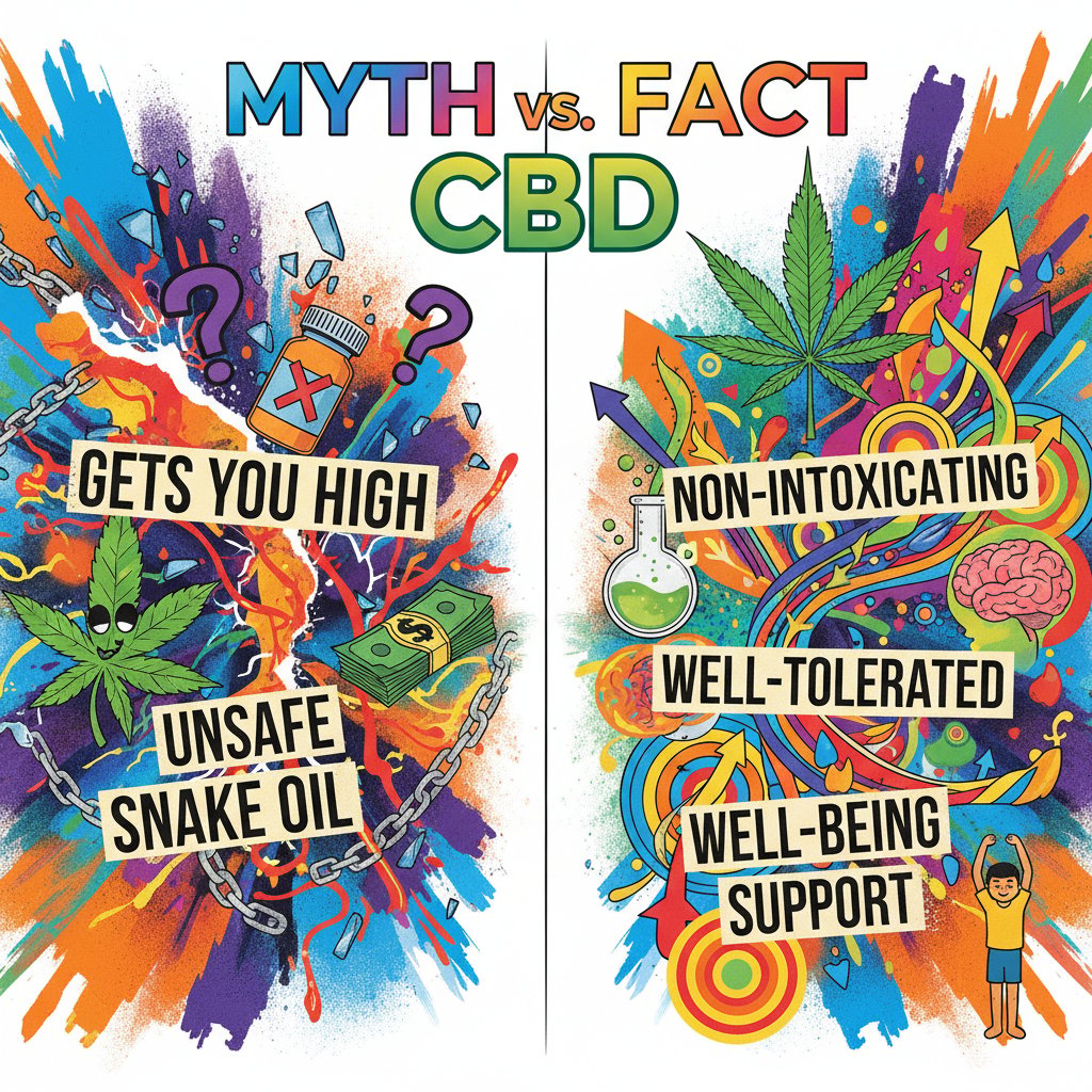Mity kontra fakty o CBD - infografika